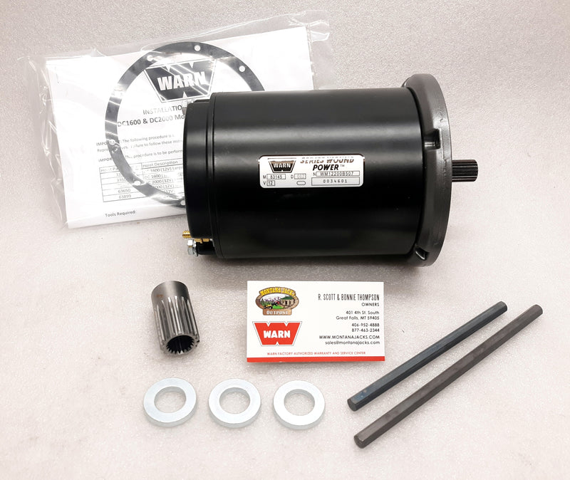 WARN 84211 Industrial Hoist Motor Kit, 12 volt, for DC1600, DC2000 MF, DC2000LF