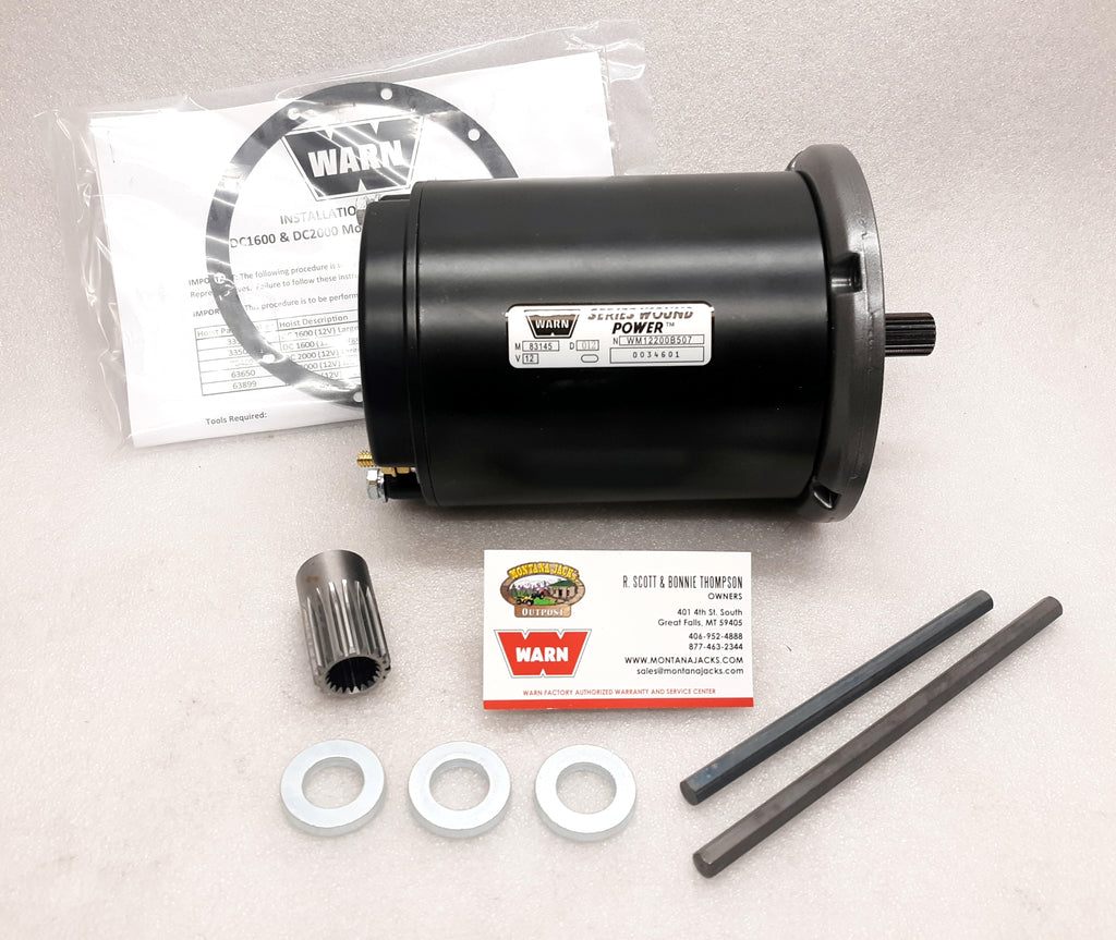 WARN 84211 Hoist Motor Kit, 12 volt, for DC1600, DC2000MF