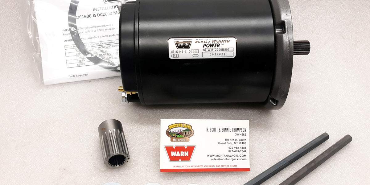 WARN 84211 Hoist Motor Kit, 12 volt, for DC1600, DC2000MF