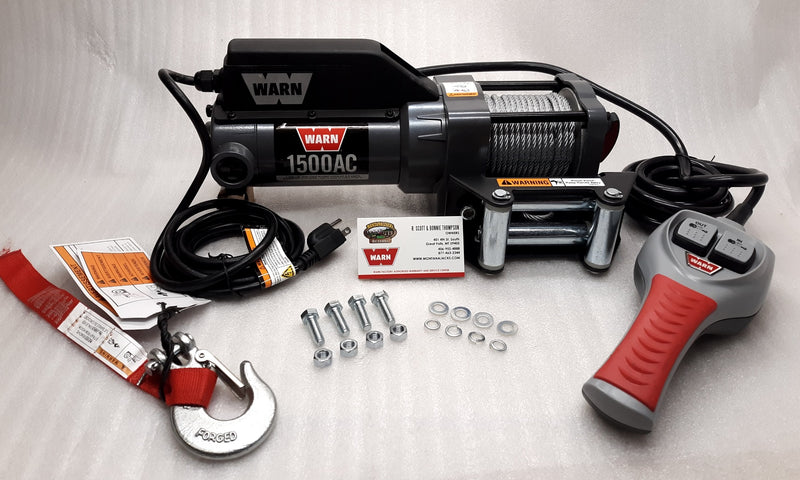 WARN 85330 1500AC Utility Winch with Remote Control