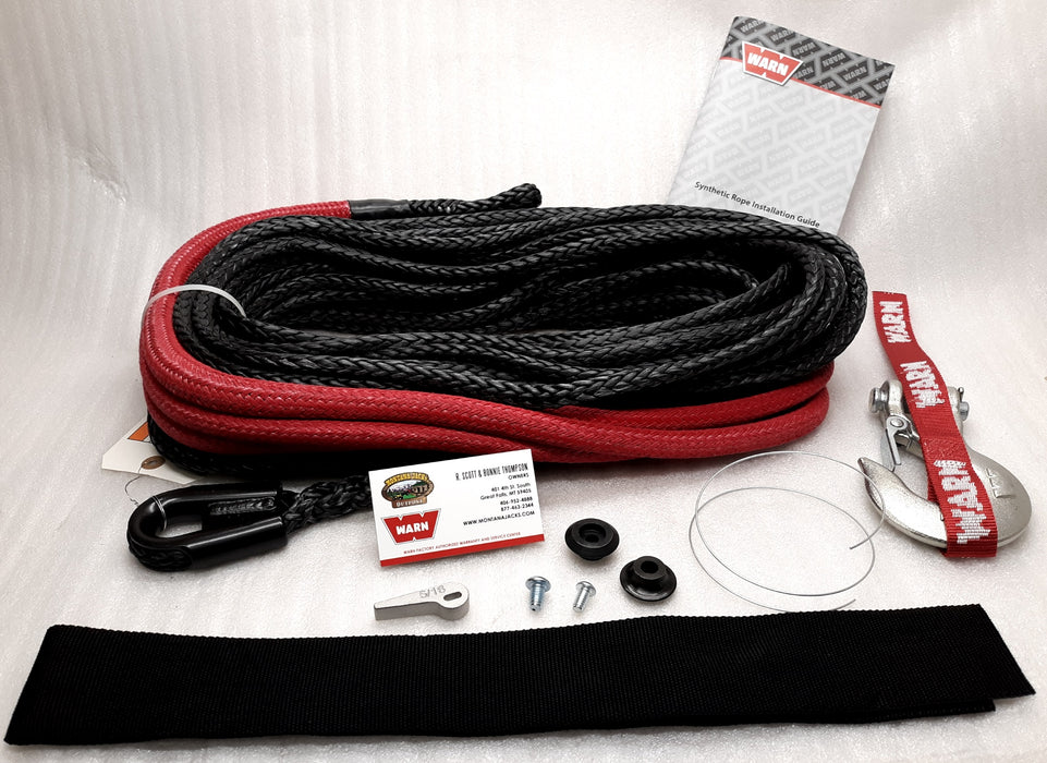 WARN 87915 Spydura Synthetic Rope - 3/8"x100', for winches up to 12,000 lbs.