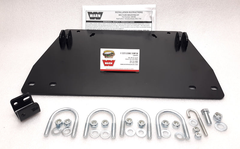 WARN 88188 ATV Center Plow Mount for 12-19 Yamaha Kodiak & Grizzly
