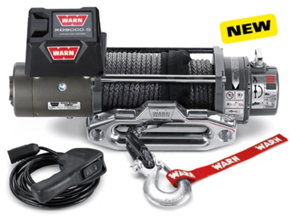 WARN 88550 XD9000-S Winch, 12v, Synthetic Rope