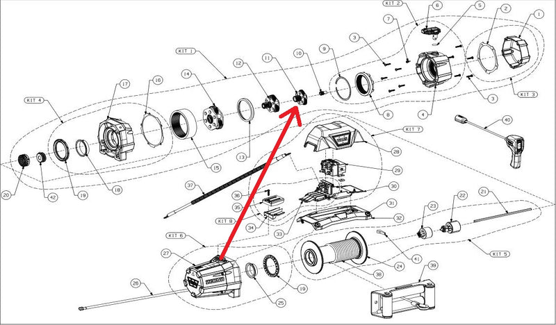 WARN 88636 Winch Carrier Gear, Stage 1, for ZEON 10, 10-S, 12, 12-S, 12 Platinum