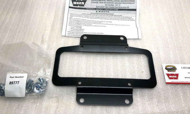 WARN 89770 ZEON Winch Control Pack Relocation Bracket