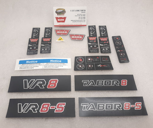WARN 90796 Decal Kit for VR8000, Tabor 8K, Magnum 8K Winch
