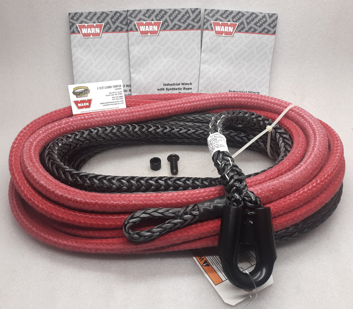 WARN 91820 Synthetic Rope 7/16 X 100FT, FREE SHIPPING! — Montana Jacks ...