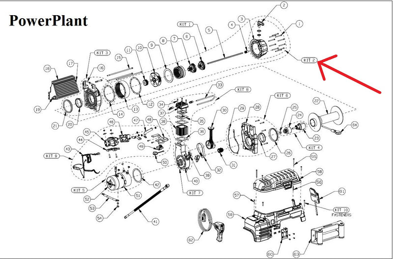 WARN 91832 Gear End Housing Kit for PowerPlant Winch