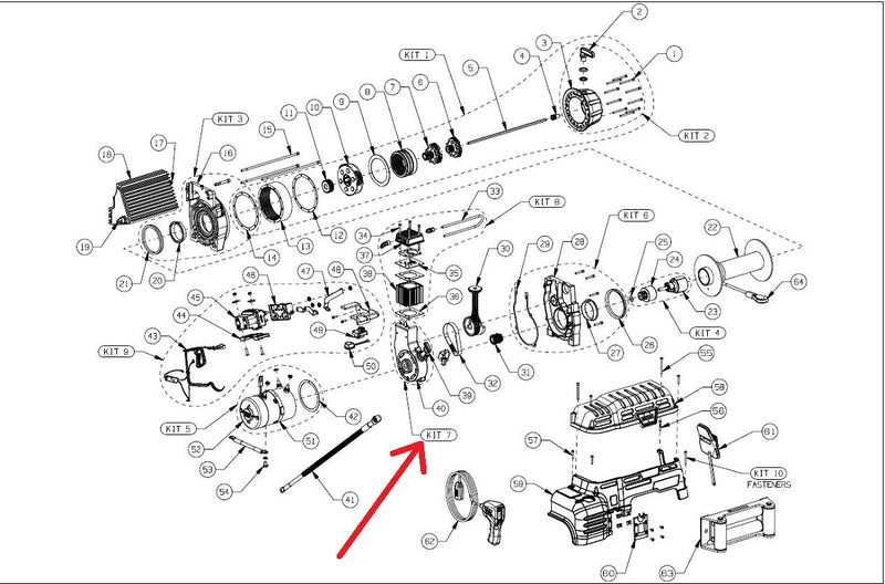 WARN 91835 Crankcase Assembly for PowerPlant 9.5 and 12 Winch