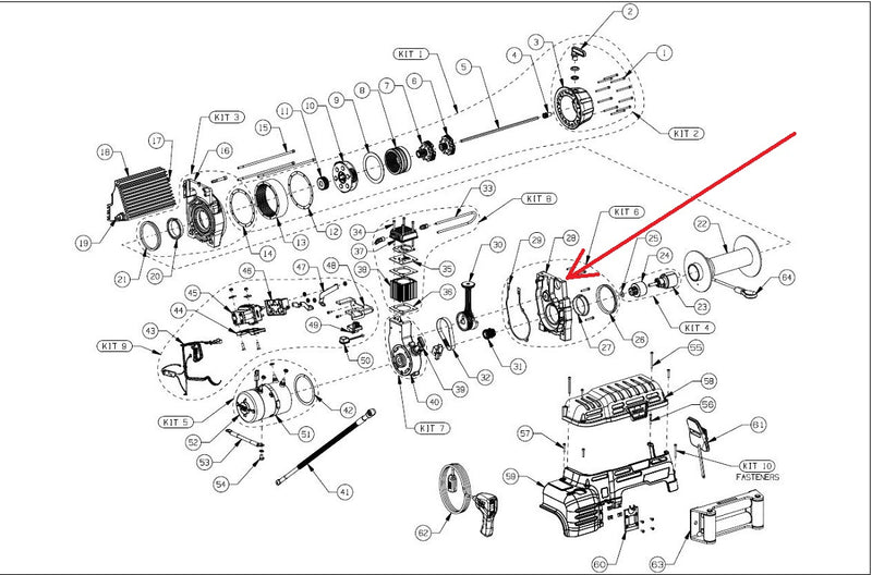 WARN 91836 Winch Drum Support, Motor end, for PowerPlant 9.5 and 12