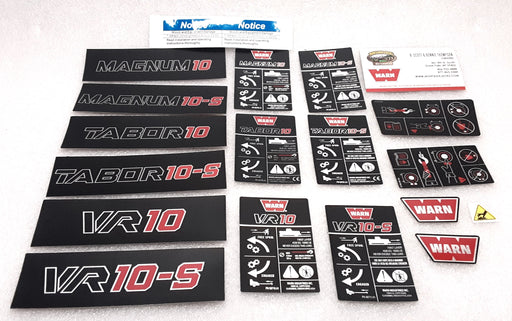 WARN 92066 Winch Label Kit for VR 10, Tabor 10K, Magnum 10