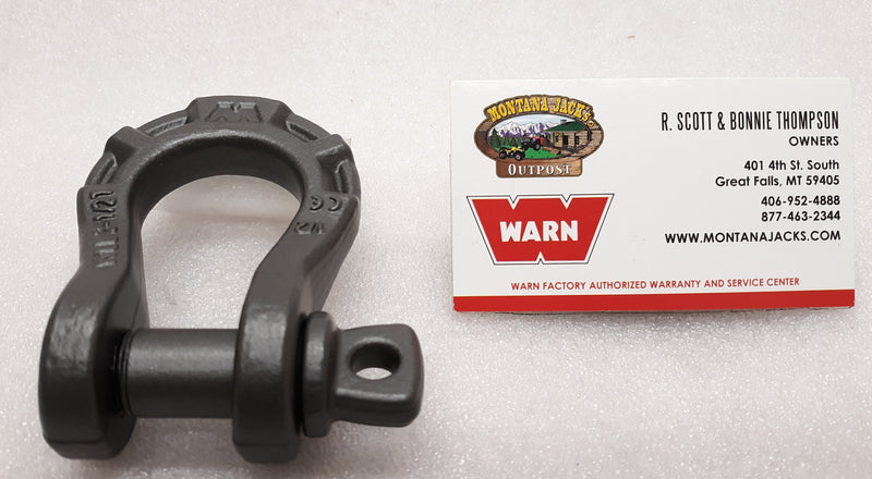 WARN 92092 Epic 1/2" Premium Shackle, 5,000 lb rating, 5/8" Pin Diameter