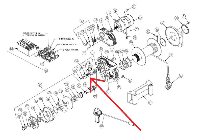 WARN 9257 Brake Pawl Spring for M8274 Truck Winch