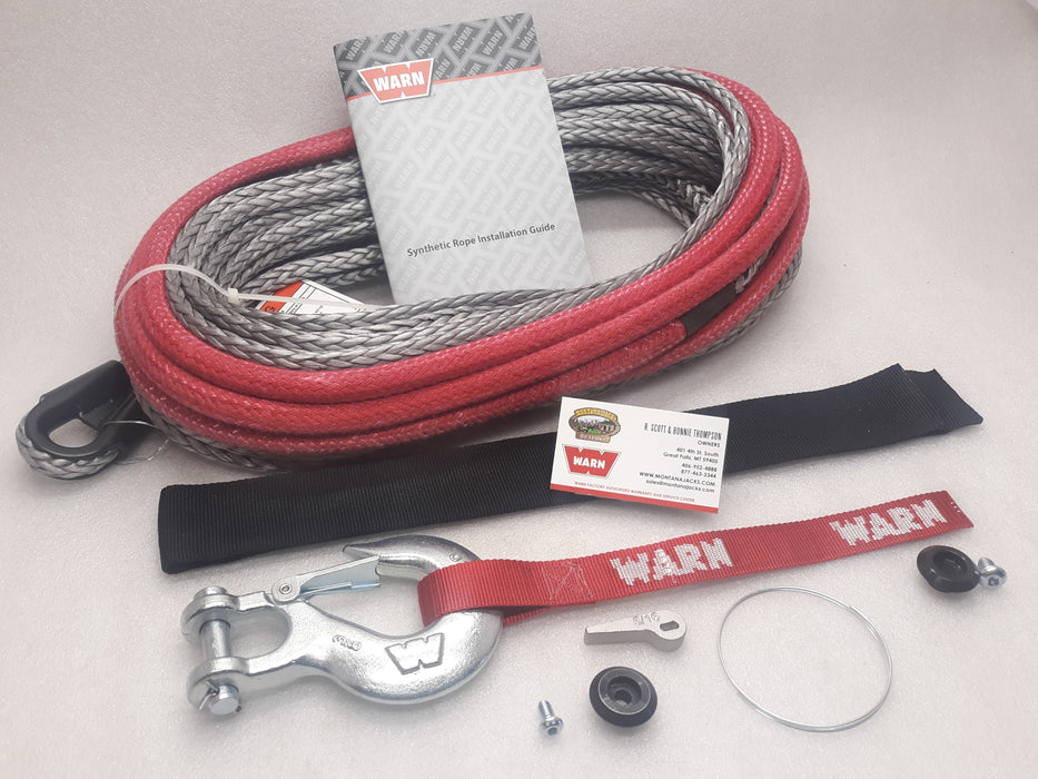 WARN 93120 SpyDura Pro Synthetic Winch Rope 3/8 x 80', for Winches 16,500  and under