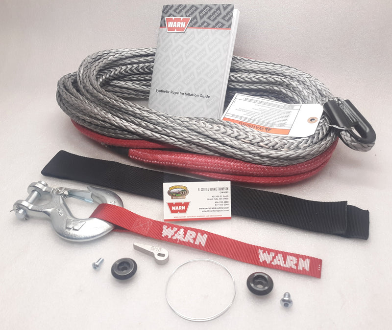 WARN 93120 SpyDura Pro Synthetic Winch Rope 3/8" x 80', for Winches 16,500 and under