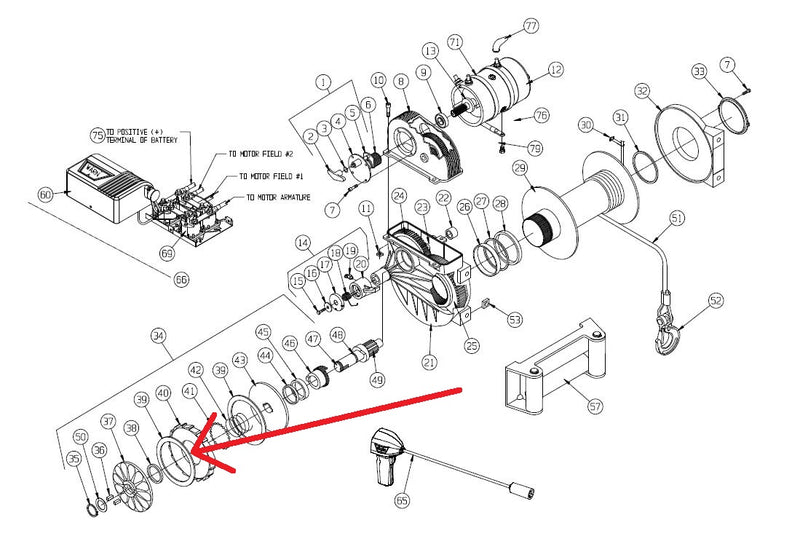 WARN 9734 Winch Brake Friction Disc for M8274 Truck Winch