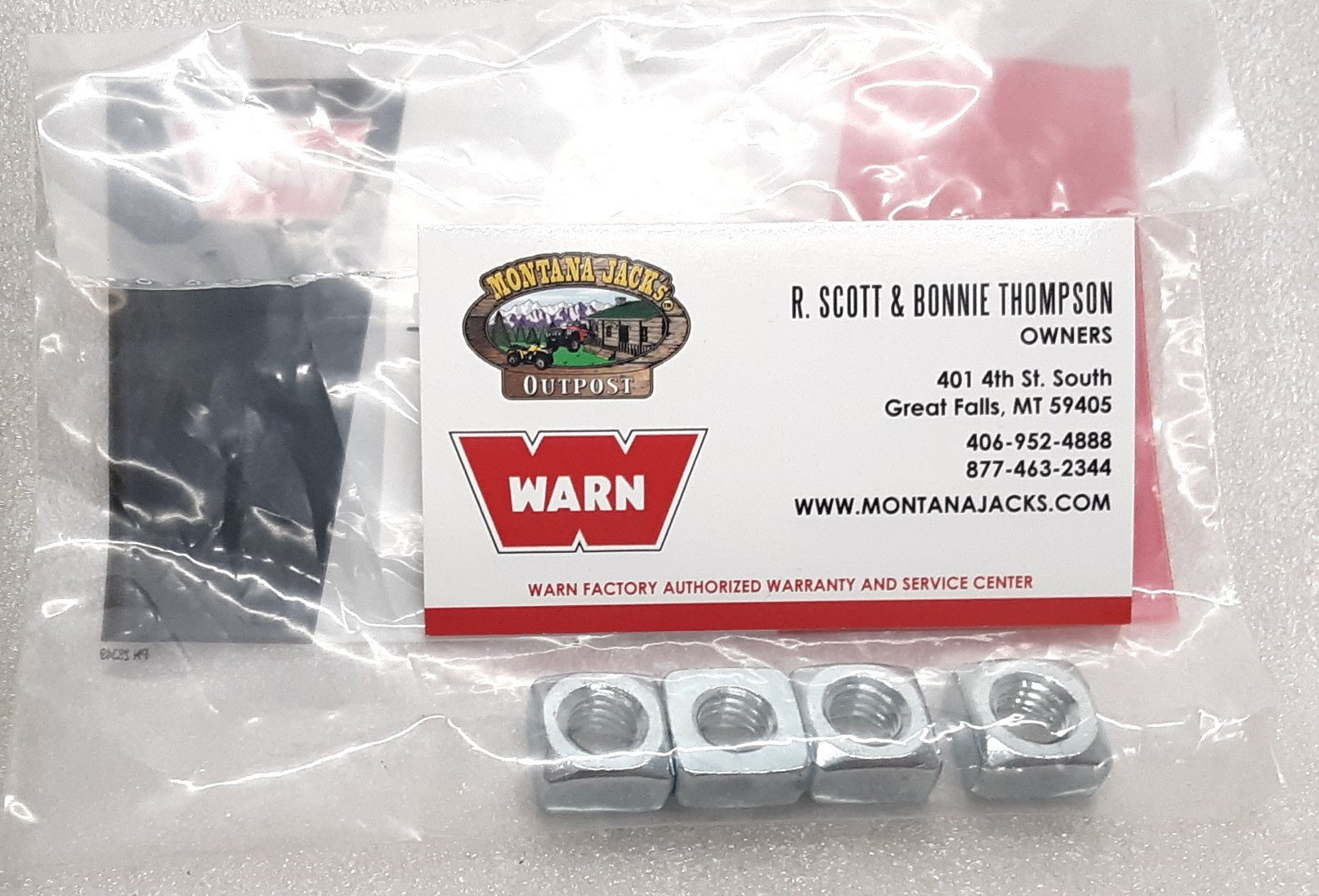 WARN 98276 Square Nut (4 Pack) 3/8-16, for most WARN Mid-Frame