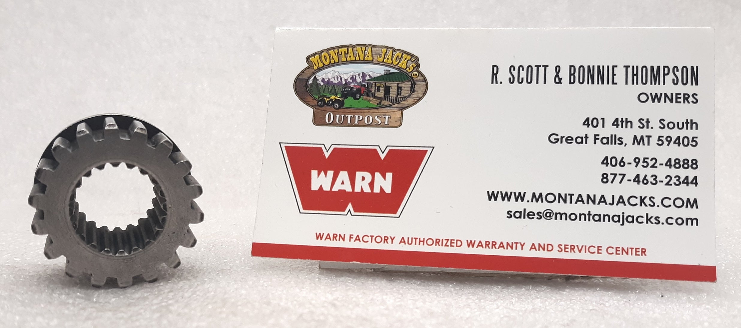 WARN 98380 Winch Motor Splined Pinion Drive Gear for 8274 Winch