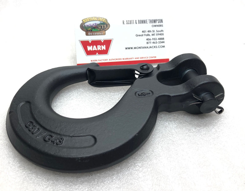 WARN 98389 Winch Hook, 1/2" Black