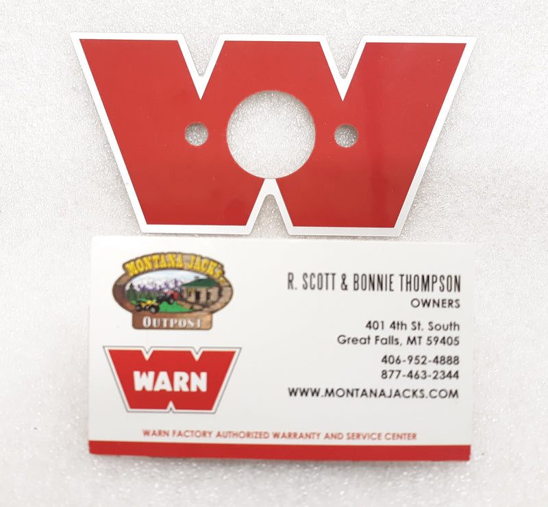 WARN 98392 Decal, Solenoid Cover, w/Remote Socket cutouts, old #21717