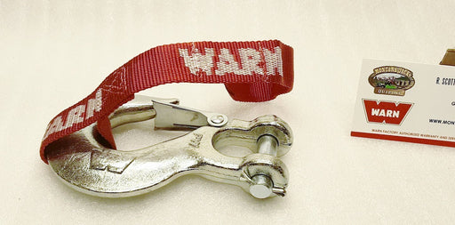 WARN 98426 Winch Replacement Hook w/Latch & Safety Strap, 3/8"