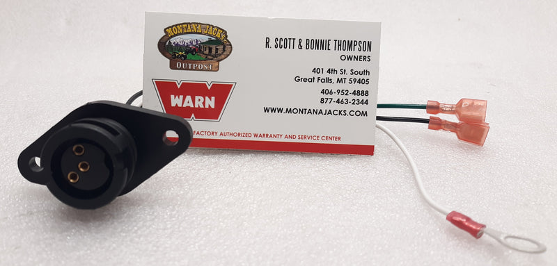 WARN 98486 Remote Control Socket for Series Industrial Winch, DC Hoists