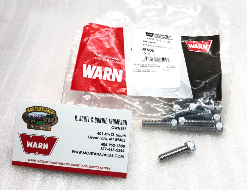 WARN 98500 Socket Head Cap Screw, 1/4 x 1, Pack of 10