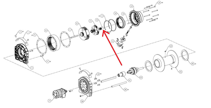 WARN 98508 Winch Sun Gear, 15 tooth, Series 9-C, 12-A, 12-C, 15-A Hydraulic