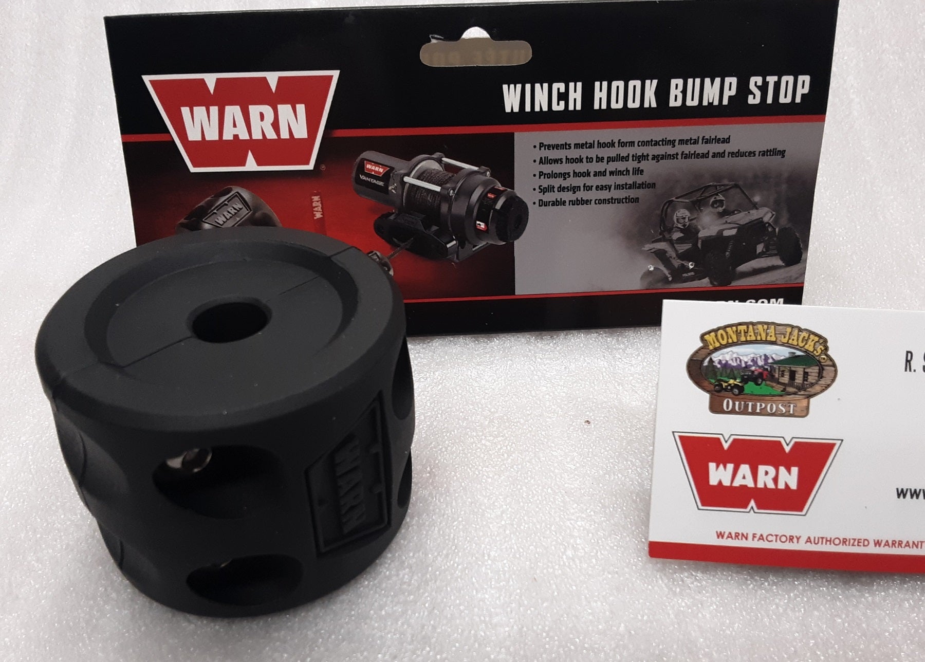 WARN 99944 Winch Hook Bump Stop, BLACK; FREE SHIPPING over $35