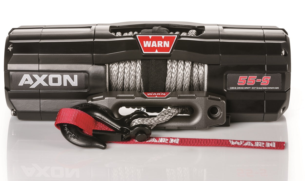WARN 101150 AXON 55-S Synthetic UTV Winch, Lifetime Warranty