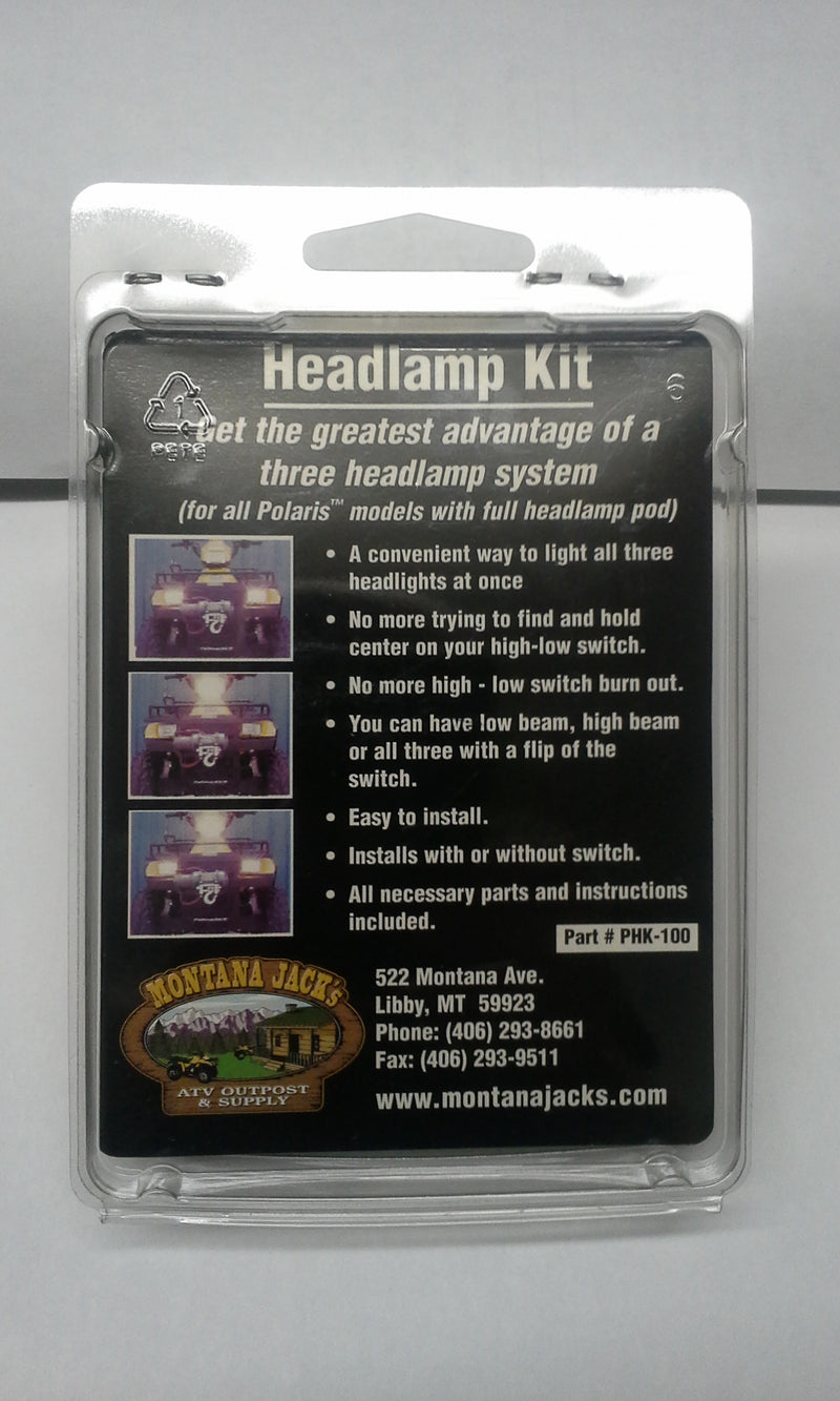 MONTANA JACK'S PHK-100 Polaris ATV Headlamp Improvement Kit