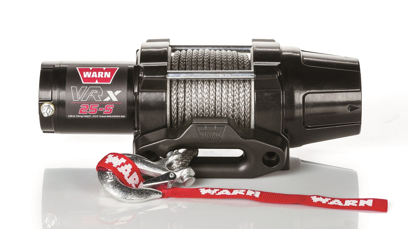 WARN 101020 VRX 25-S Synthetic ATV Winch, Lifetime Warranty