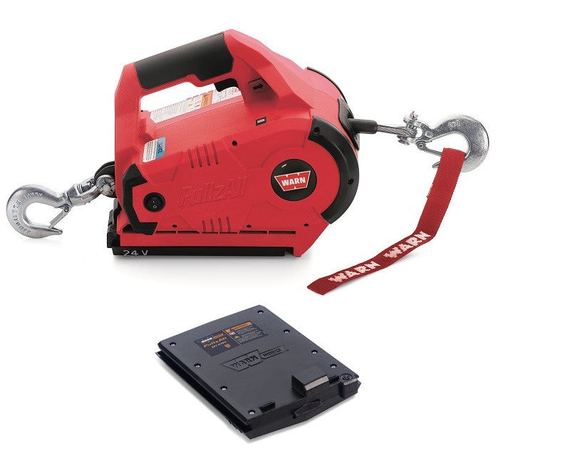 WARN 24V Cordless PullzAll Portable Winch with Extra Battery - Part No. 885005
