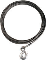 WARN 1/4" x 60' Wire Rope and Hook