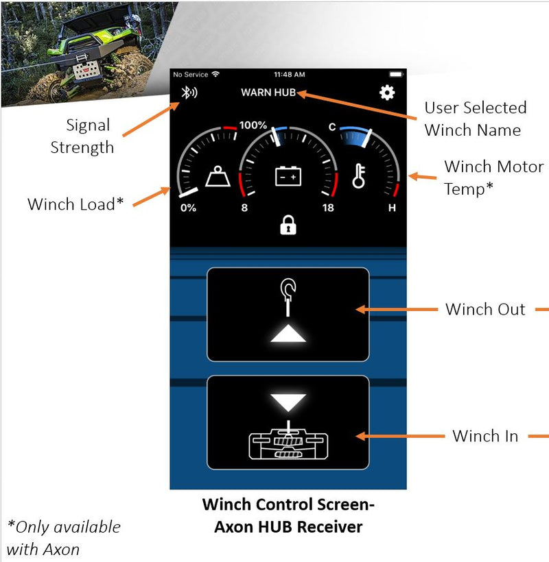 WARN 103940 AXON Wireless Winch Control  System