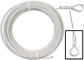 WARN 60076 ATV Replacement Winch Wire Rope, 3/16 x 50 ft